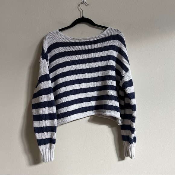 Aerie Striped Cropped Sweater - Picture 2 of 2